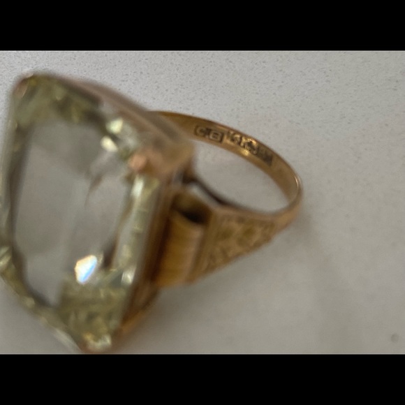 Vintage 14 k Gold Cocktail Ring - Picture 7 of 16